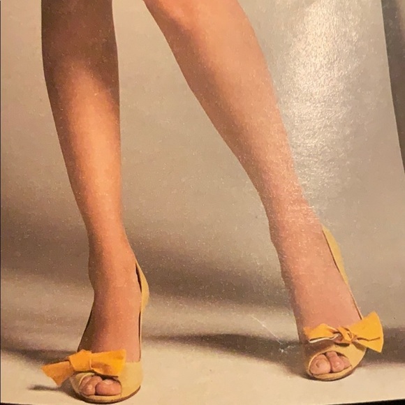 J.Crew Vintage LuLu leather peep toe heels Honey Glaze Size 7.5 - Picture 8 of 9